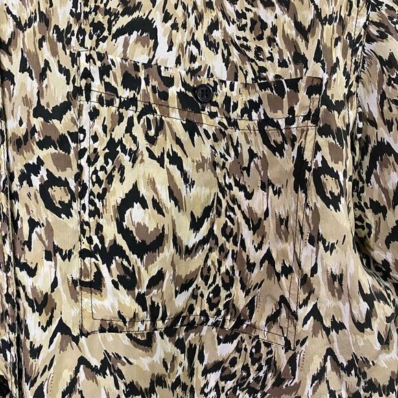 Vintage Metro Express Animal Print Silk Blouse Size Large - Picture 4 of 7